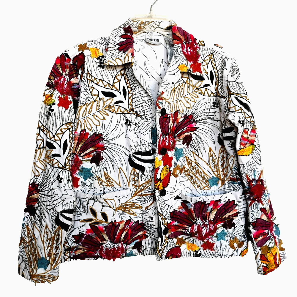 Chico's Jacket Multicolor ~ Size 0 (4/6 )